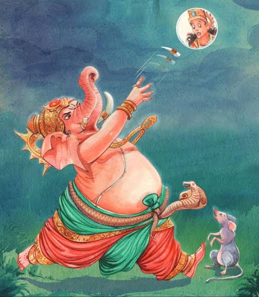 Lunar Curse — Lord Ganesha and Chandra Dev