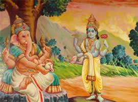 Vishnu's Conch — Lord Ganesha and Vishnu